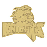 Design By Line Banner MDF Cutout Knight Banner Silhouette - Unfinished For DIY