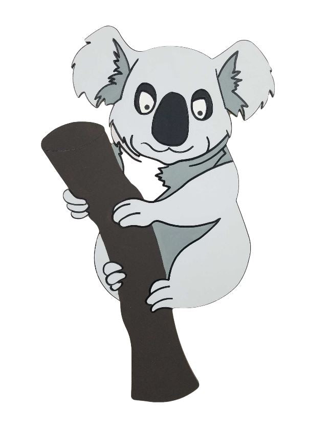 Design By Line Koala MDF Cutout Holding Log - Unfinished For DIY