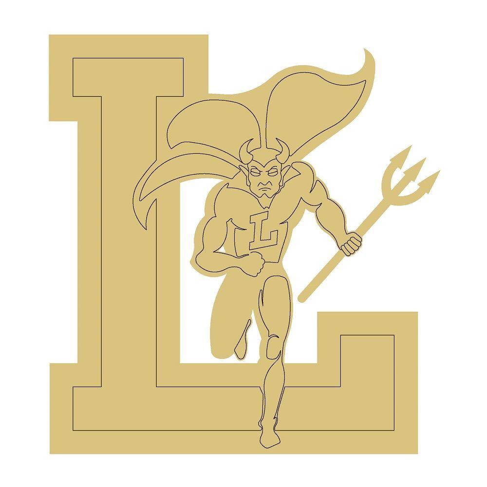 Design By Line Letter L MDF Cutout Devil Silhouette - Unfinished For DIY