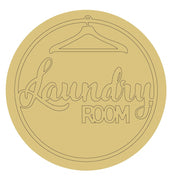 Design By Line Round MDF Cutout Laundry Room - Unfinished For DIY