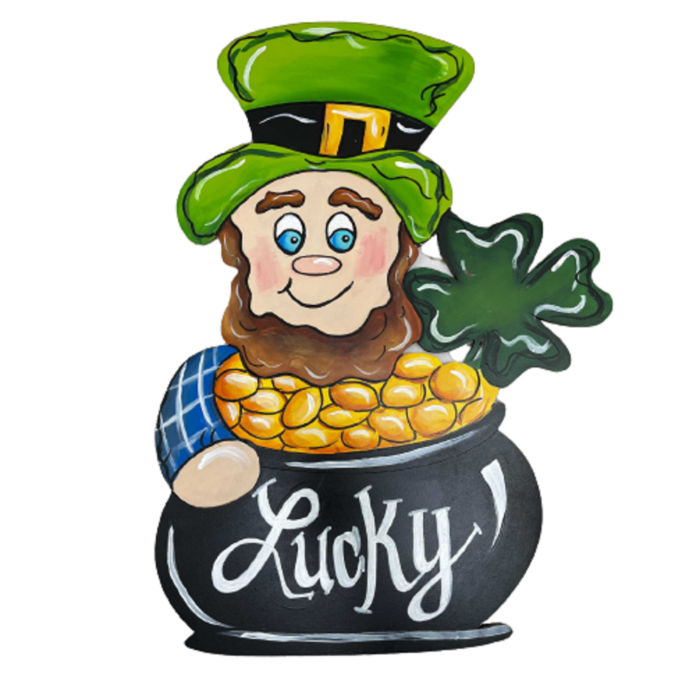 Basic Shape Leprechaun MDF Cutout Silhouette - Unfinished For DIY