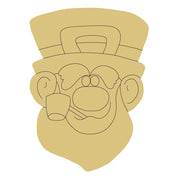 Design By Line Leprechaun MDF Cutout With Hat And Pipe - Unfinished For DIY