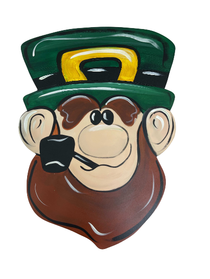 Design By Line Leprechaun MDF Cutout With Hat And Pipe - Unfinished For DIY