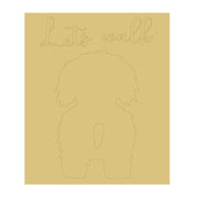 Design By Line Bigfoot MDF Cutout Let's Walk - Unfinished For DIY