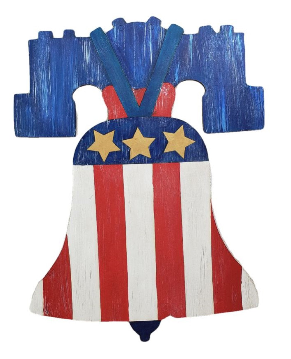 Design By Line Liberty Bell MDF Cutout With Stars - Unfinished For DIY