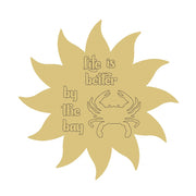 Design By Line Sunflower MDF Cutout Life Is Better By The Bay Crab Silhouette - Unfinished For DIY