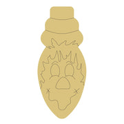 Design By Line Light Bulb MDF Cutout Light Bulb Scarecrow - Unfinished For DIY