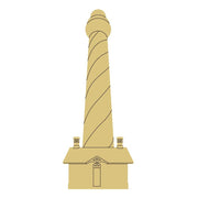 Design By Line Lighthouse MDF Cutout Spiral Stripe - Unfinished For DIY