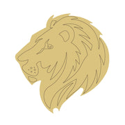 Design By Line Lion Head MDF Cutout Silhouette - Unfinished For DIY