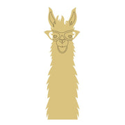 Design By Line Llama Silhouette MDF Cutout With Glasses - Unfinished For DIY