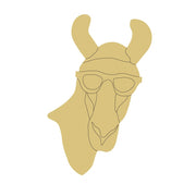 Design By Line Llama MDF Cutout Sunglasses - Unfinished For DIY