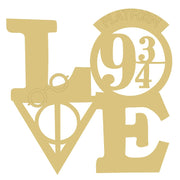 Design By Line HarryPotter Inspired MDF Cutout Love Platform 9 3/4 - Unfinished For DIY
