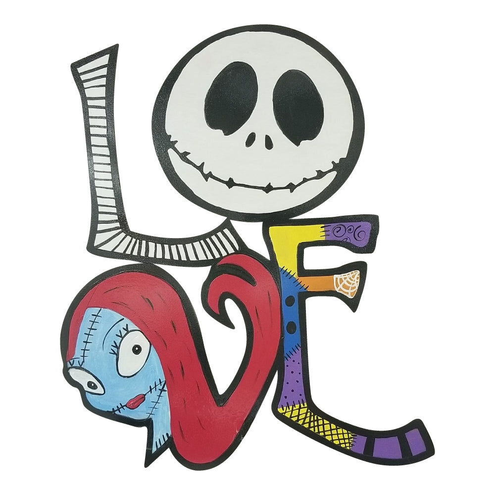 Design By Line Love MDF Cutout Love With Jack & Sally - Unfinished For DIY