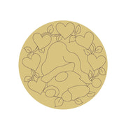 Design By Line Round MDF Cutout Love Gnome With Hearts - Unfinished For DIY
