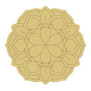 Design By Line Round MDF Cutout Floral Mandala - Unfinished For DIY
