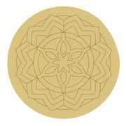 Design By Line Round MDF Cutout Mandala Pattern Style 17 - Unfinished For DIY