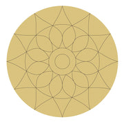 Design By Line Round MDF Cutout Mandala Pattern Style 18 - Unfinished For DIY