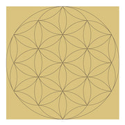 Design By Line Square MDF Cutout Flower Of Life Mandala - Unfinished For DIY