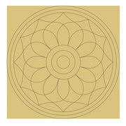 Design By Line Square MDF Cutout 12-Petal Mandala Circle - Unfinished For DIY
