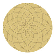 Design By Line Round MDF Cutout Mandala Pattern Style 21 - Unfinished For DIY