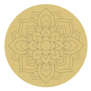 Print Shop Round MDF Cutout Intricate Mandala Floral Pattern - Unfinished For DIY