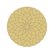 Design By Line Round MDF Cutout Heart Border Mandala - Unfinished For DIY