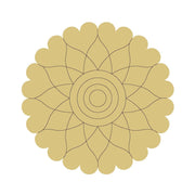 Design By Line Round MDF Cutout Mandala Design - Unfinished For DIY