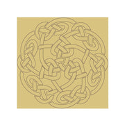 Design By Line Square MDF Cutout Intricate Interwoven Circular Mandala - Unfinished For DIY