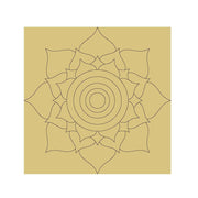 Design By Line Square MDF Cutout Mandala Floral Pattern - Unfinished For DIY