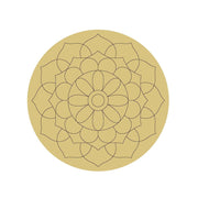 Design By Line Round MDF Cutout Mandala Geometric Pattern - Unfinished For DIY