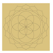 Design By Line Round MDF Cutout Mandala Flower Of Life Geometric Pattern - Unfinished For DIY
