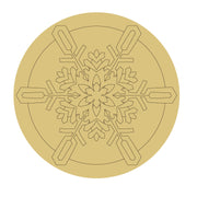 Design By Line Round MDF Cutout Snowflake Mandala - Unfinished For DIY