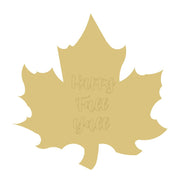 Design By Line Maple Leaf MDF Cutout Happy Fall Y'all - Unfinished For DIY