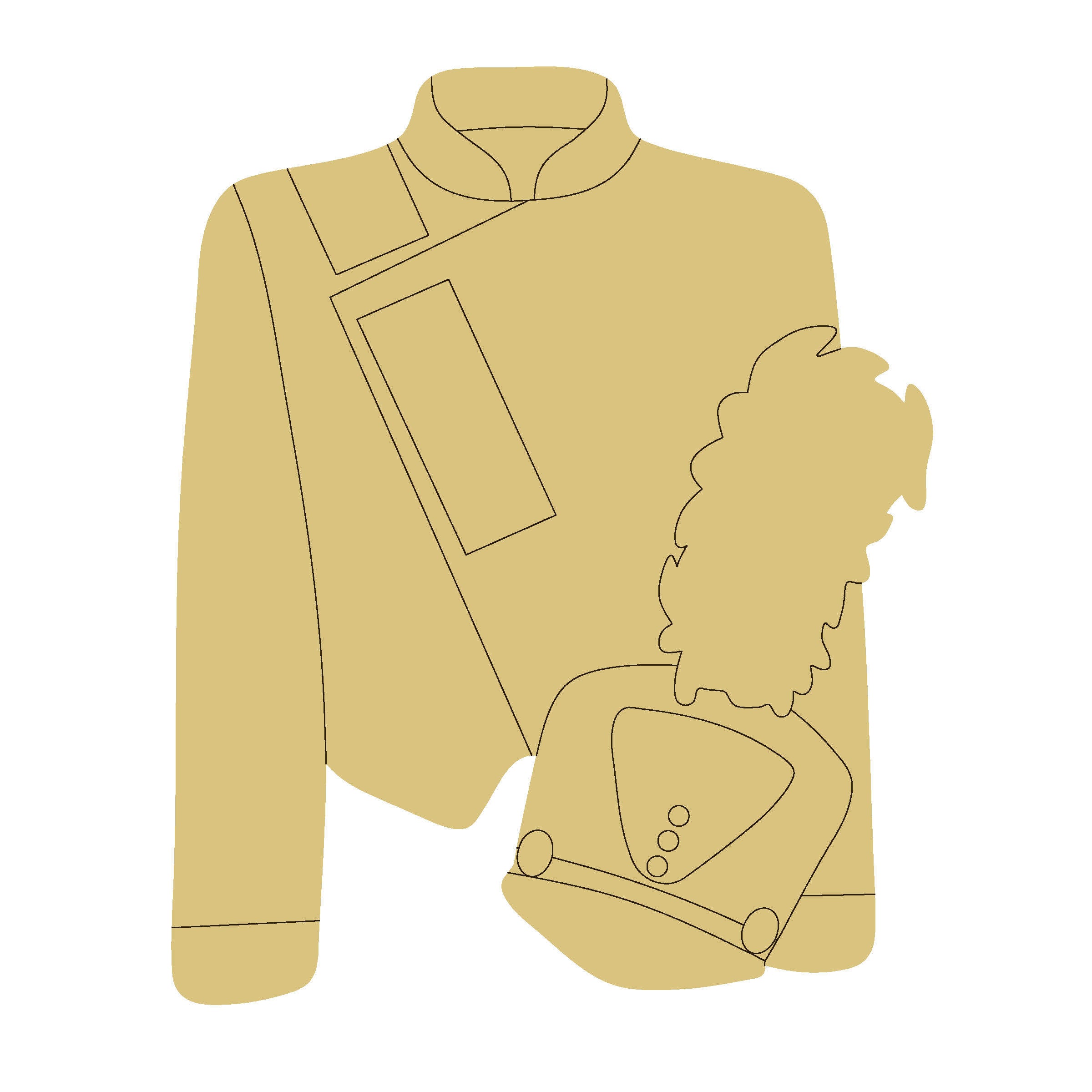 Design By Line Round MDF Cutout Marching Band Silhouette - Unfinished For DIY