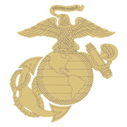 Design By Line Eagle Globe And Anchor MDF Cutout Semper Fidelis Emblem With Rope - Unfinished For DIY