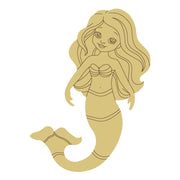 Design By Line Mermaid Silhouette MDF Cutout - Unfinished For DIY