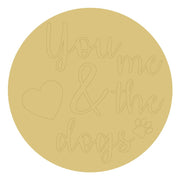 Design By Line Round MDF Cutout Laser Cut Pet Lovers Quote Script With Heart And Paw - Unfinished For DIY