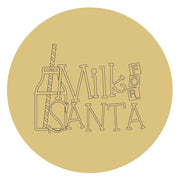 Design By Line Round MDF Cutout Milk For Santa - Unfinished For DIY
