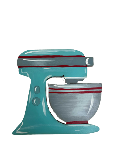 Design By Line Stand Mixer MDF Cutout Kitchen Appliance Silhouette - Unfinished For DIY