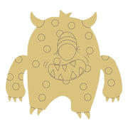 Design By Line Monster MDF Cutout Standing With Spots - Unfinished For DIY