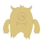 Design By Line Standing Monster MDF Cutout One-Eyed Silhouette - Unfinished For DIY