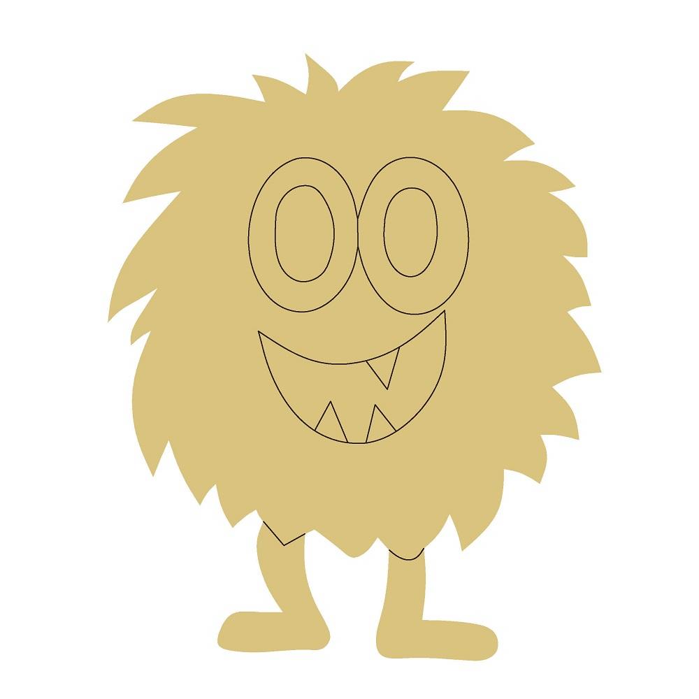 Design By Line Monster MDF Cutout With Face - Unfinished For DIY