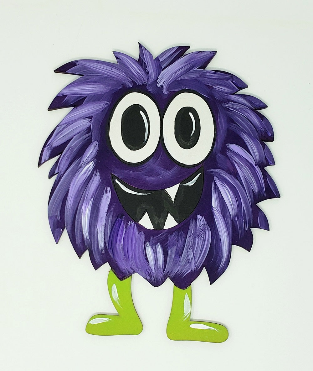 Basic Shape Monster MDF Cutout Fuzzy Silhouette - Unfinished For DIY