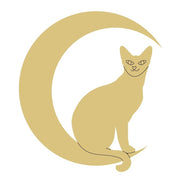 Design By Line Crescent Moon MDF Cutout Cat On Silhouette - Unfinished For DIY