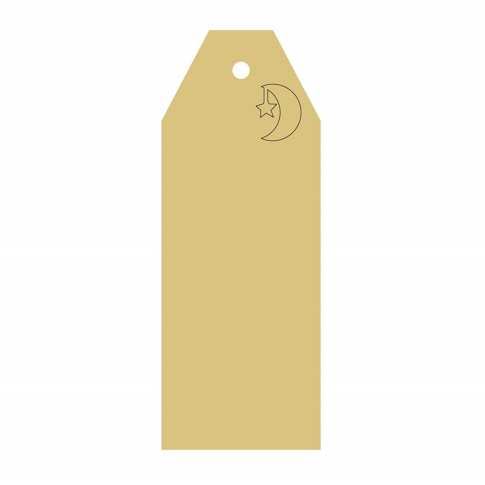 Design By Line Tag MDF Cutout Moon And Star - Unfinished For DIY