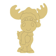 Design By Line Moose MDF Cutout Winter Hat And Scarf - Unfinished For DIY