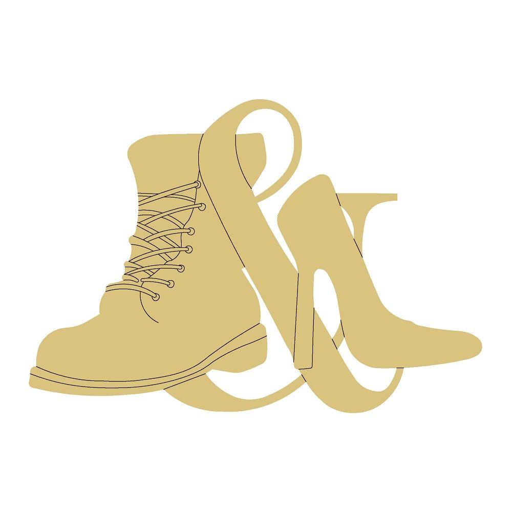 Design By Line Mr and Mrs MDF Cutout Silhouette - Unfinished For DIY