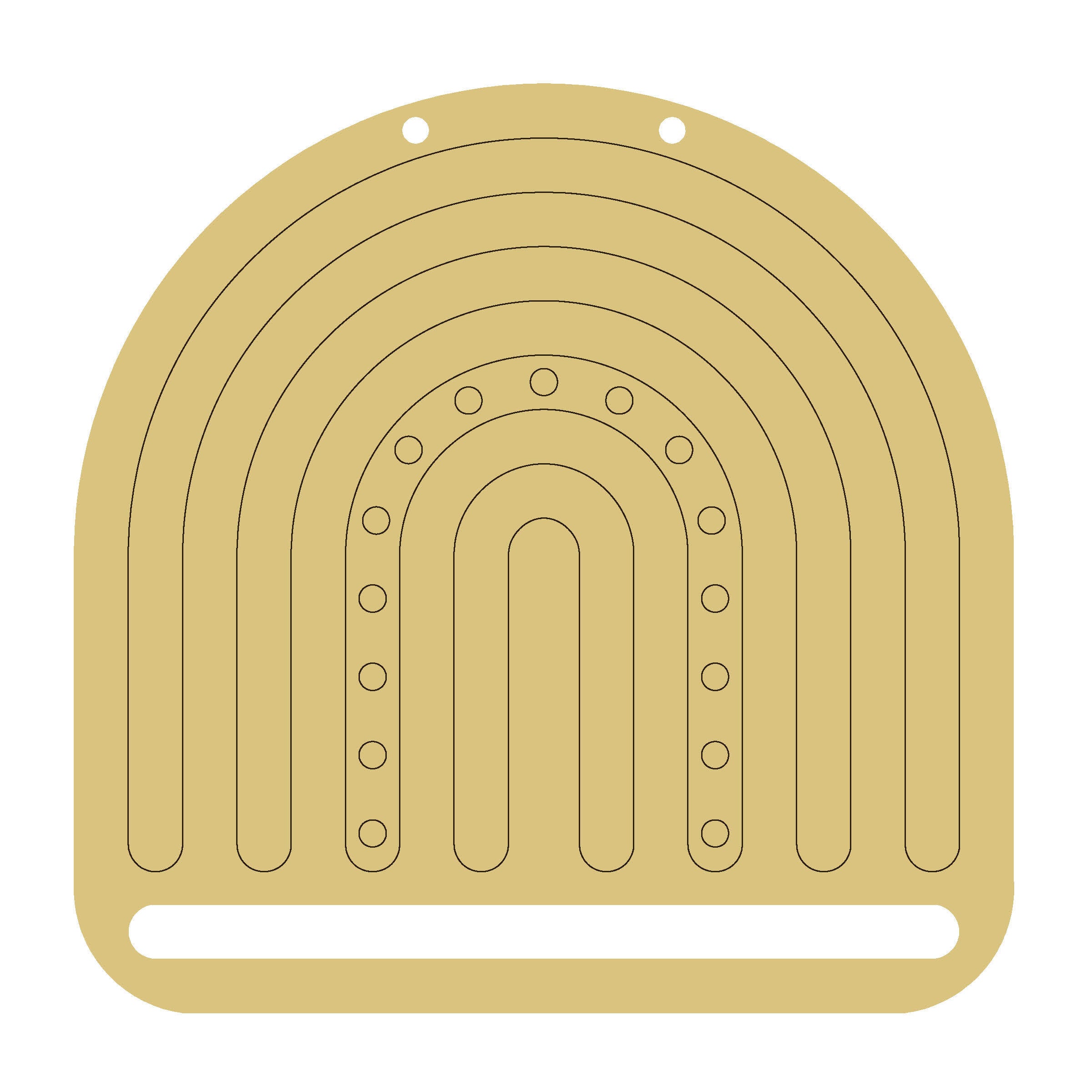 Design By Line Round MDF Cutout Silhouette - Unfinished For DIY