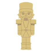 Design By Line Nutcracker MDF Cutout Bearded Top Hat Silhouette - Unfinished For DIY