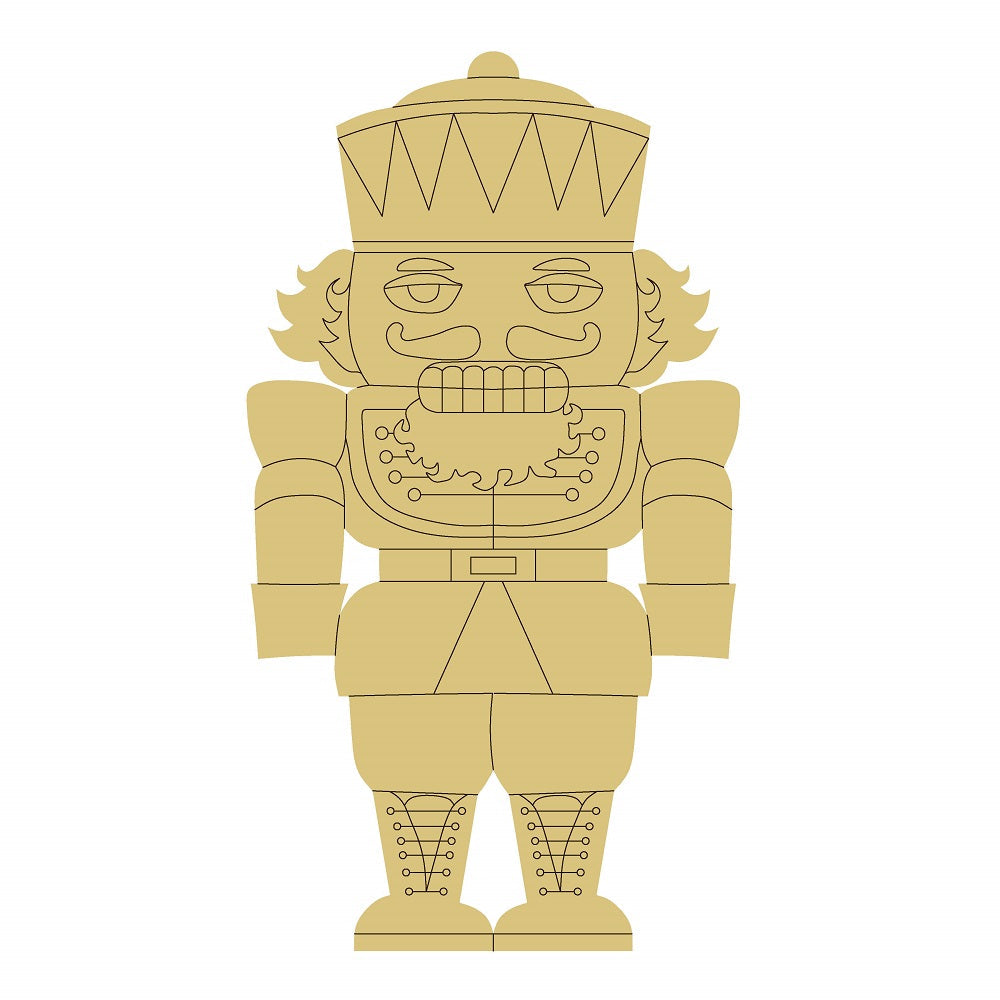 Design By Line Nutcracker MDF Cutout Classic Silhouette - Unfinished For DIY